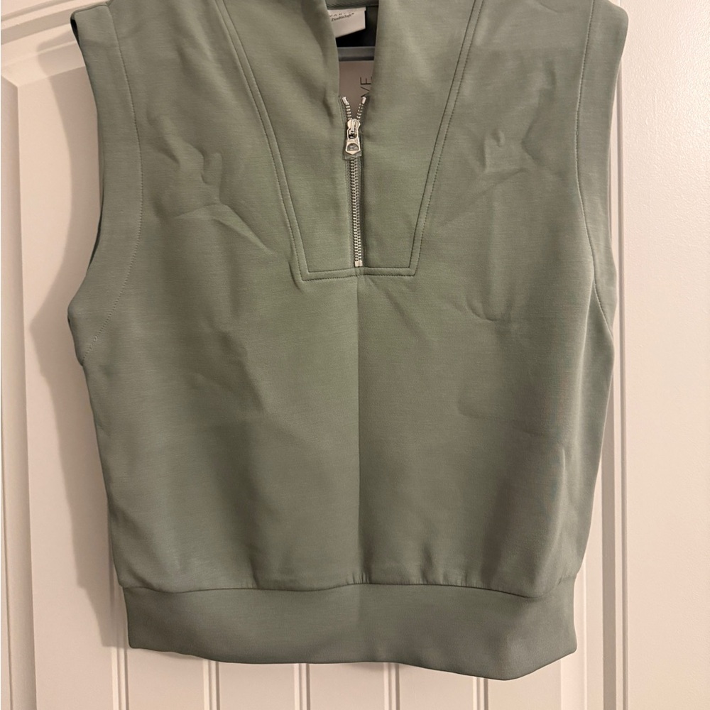 Varley Olive Loretta Half Zip Top(Evereve)